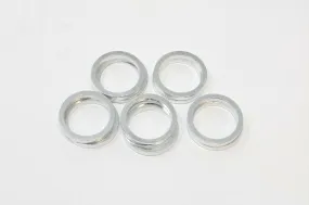 10 X AHEAD HEADSET SPACERS 1 1/8" 28.6MM FORK STEERER 5MM ALLOY WASHERS SILVER