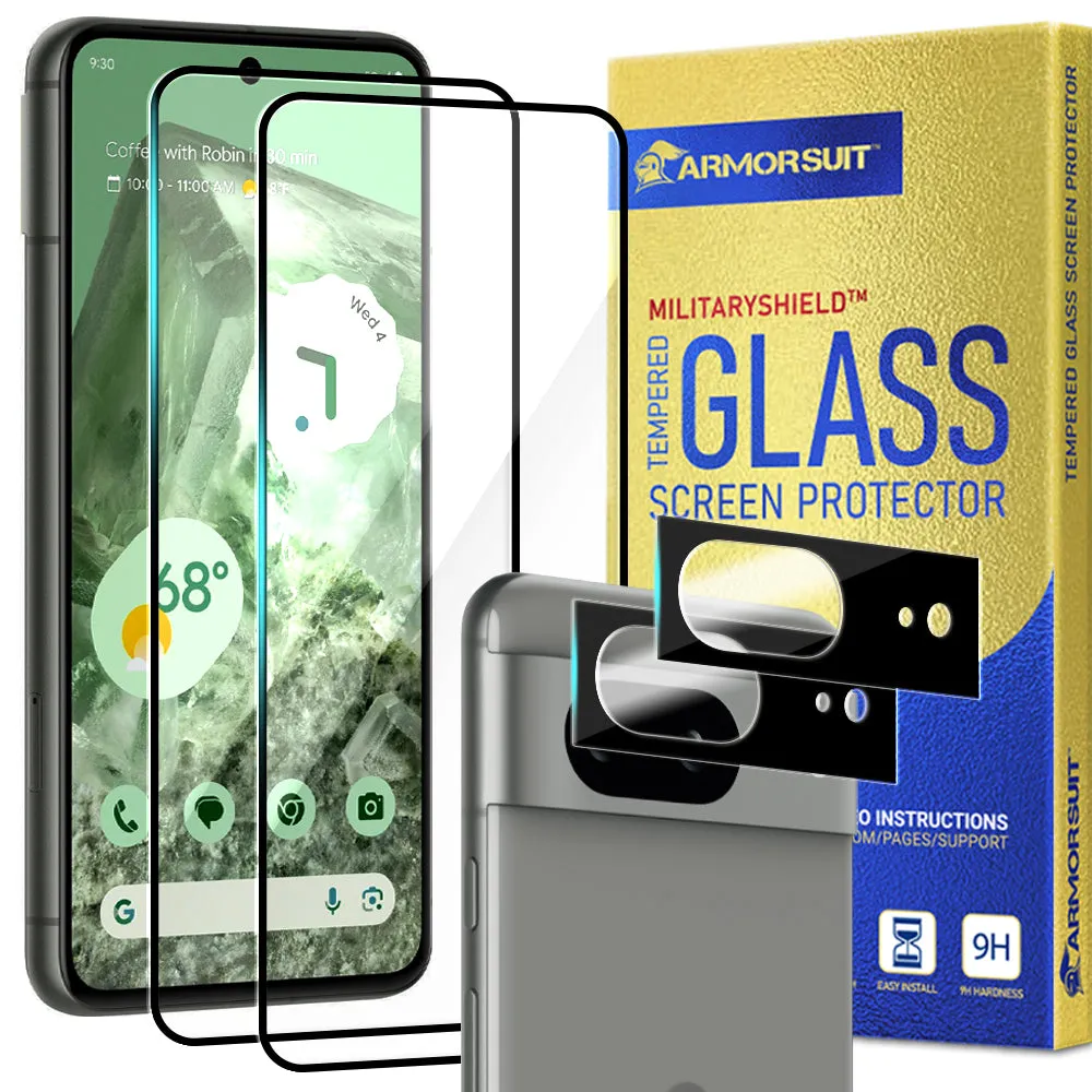 [2   2 Pack] ArmorSuit for Google Pixel 8 Tempered Glass Screen Protector   Camera Lens Protector