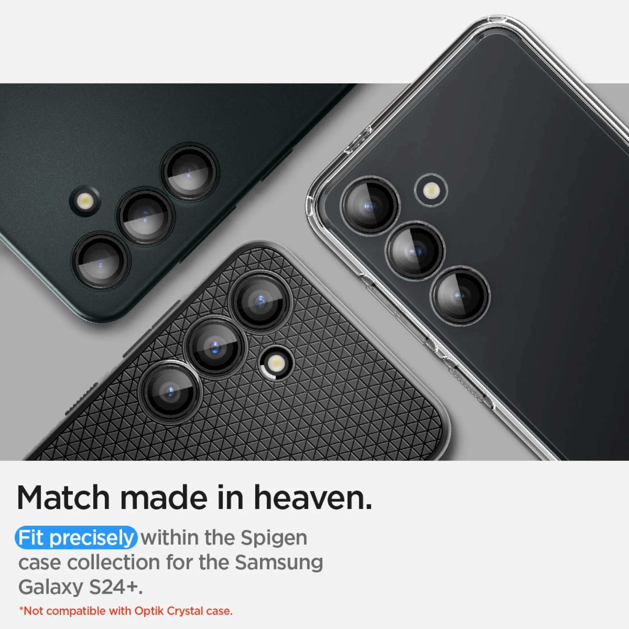 [2 PACK] Spigen Glas.tR EZ Fit Optik Pro for Samsung Galaxy S24 Series - Black