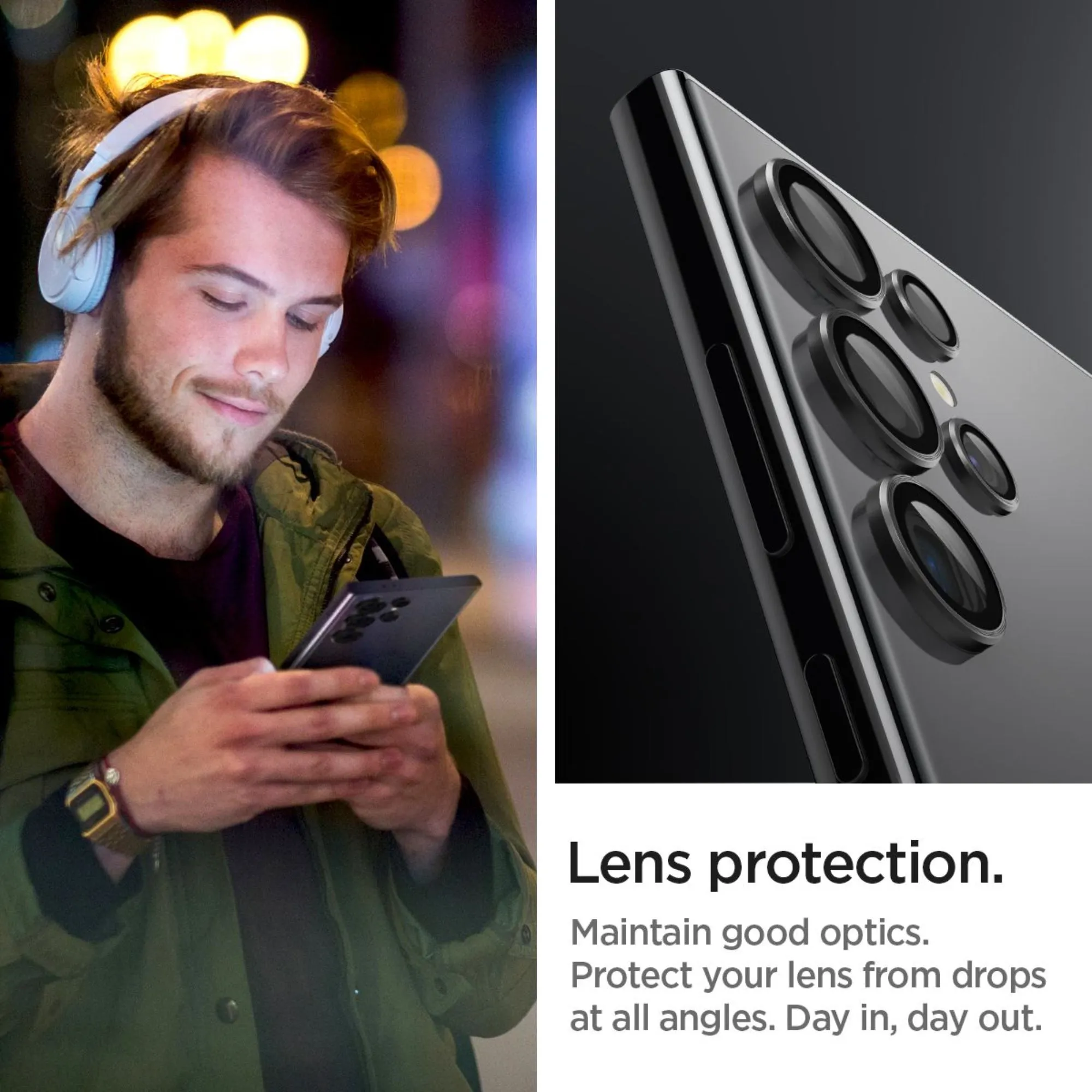 [2 PACK] Spigen Glas.tR EZ Fit Optik Pro for Samsung Galaxy S24 Series - Black