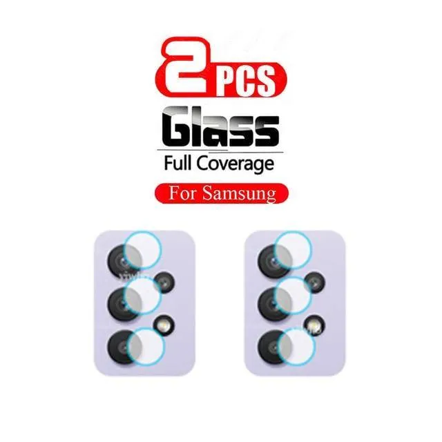 2Pcs Camera Lens Tempered Glass For Samsung Galaxy