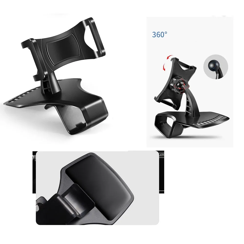 3 in 1 Car GPS Smartphone Holder: Dashboard / Visor Clamp   AC Grid Clip for MAXCOM COMFORT MM826 3G (2020) - Black