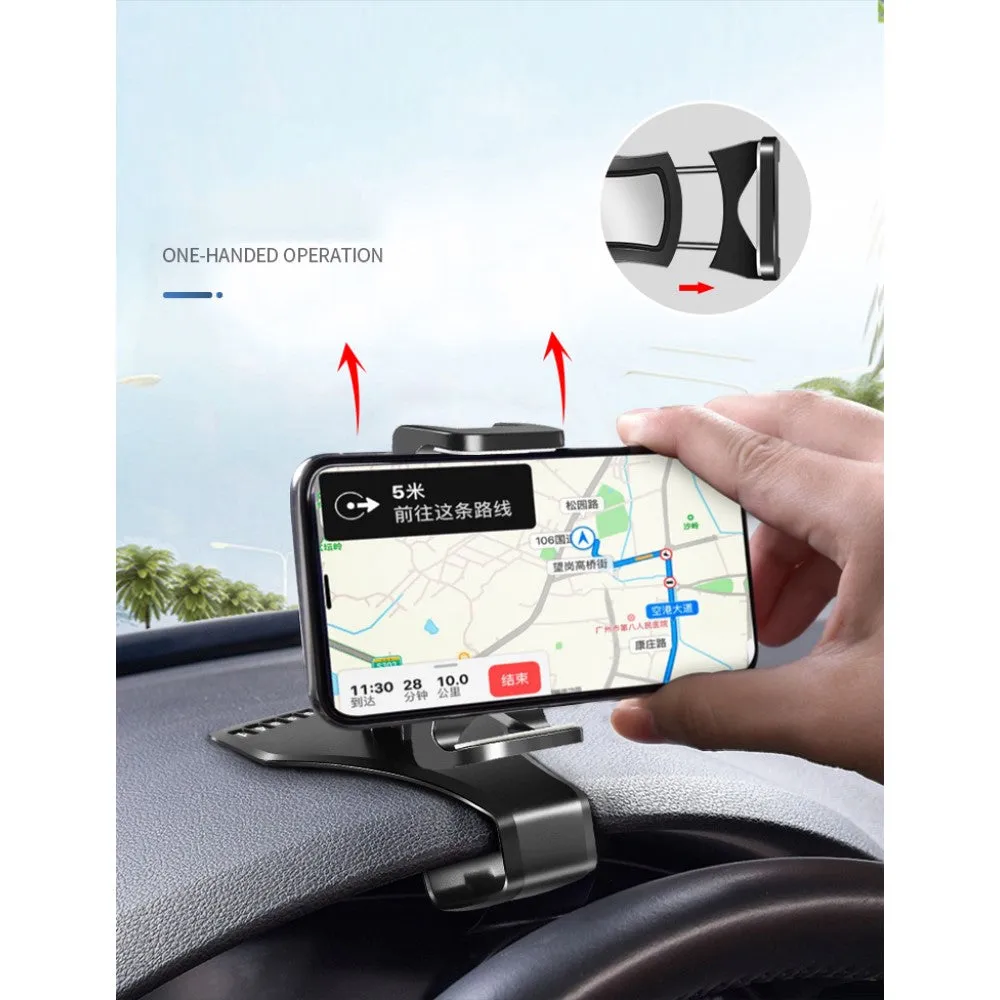 3 in 1 Car GPS Smartphone Holder: Dashboard / Visor Clamp   AC Grid Clip for MAXCOM COMFORT MM826 3G (2020) - Black