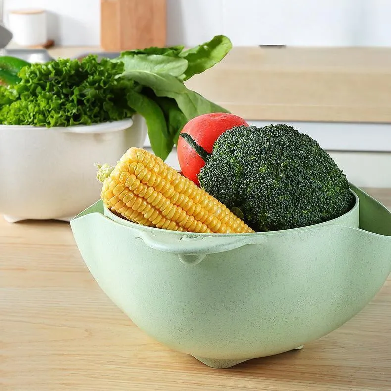 360 degree rotatable colander bowl