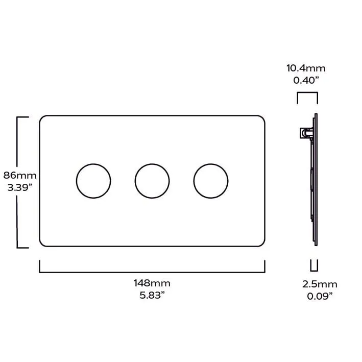 3G Light Switch Plate - Antique Brass