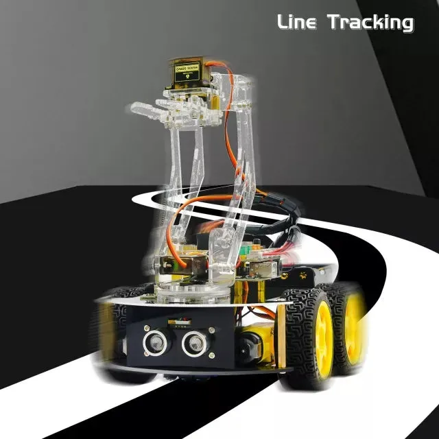 4WD Mechanical Arm Robot Smart Car with Multipurpose Function
