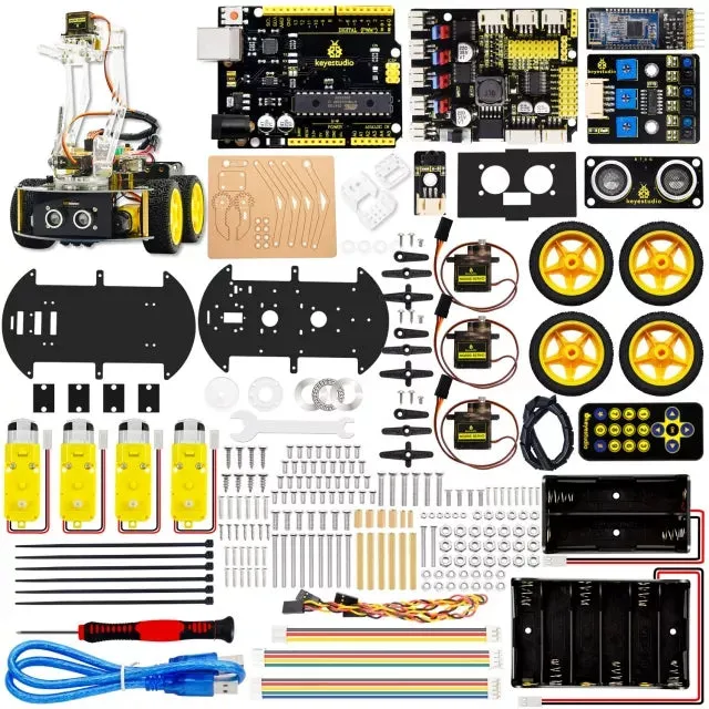 4WD Mechanical Arm Robot Smart Car with Multipurpose Function