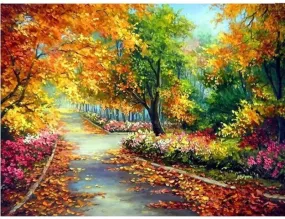 5D Diamond Embroidery fall leaves