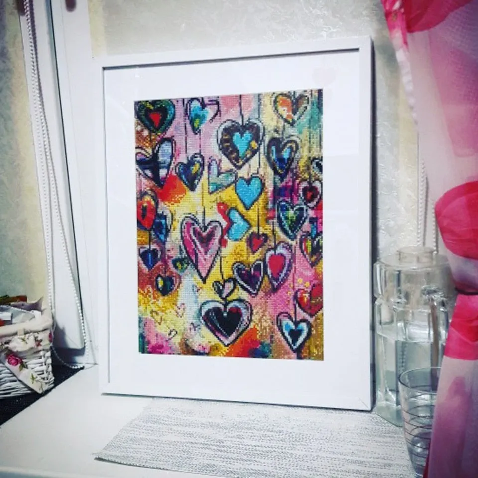 5D Diamond Painting "Hearts of Love" -SALE