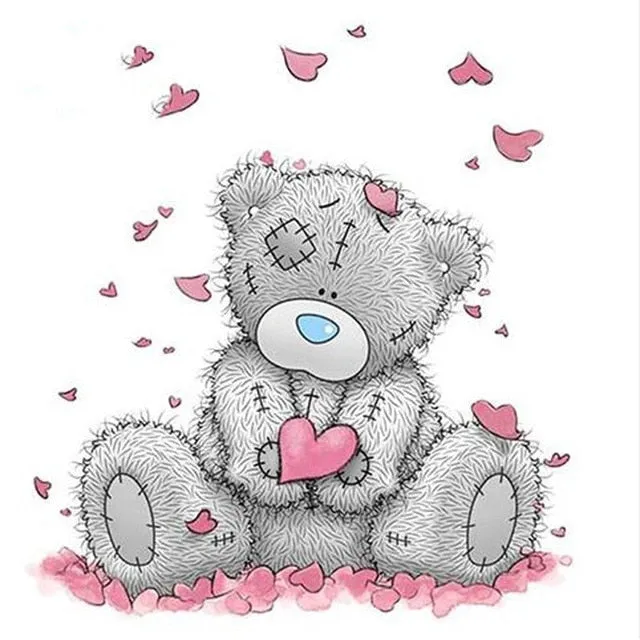 5D Diamond Painting | Teddy Bear Rhinestone Painting | Nursery Diamond Painting Kit | Stuffed Animals