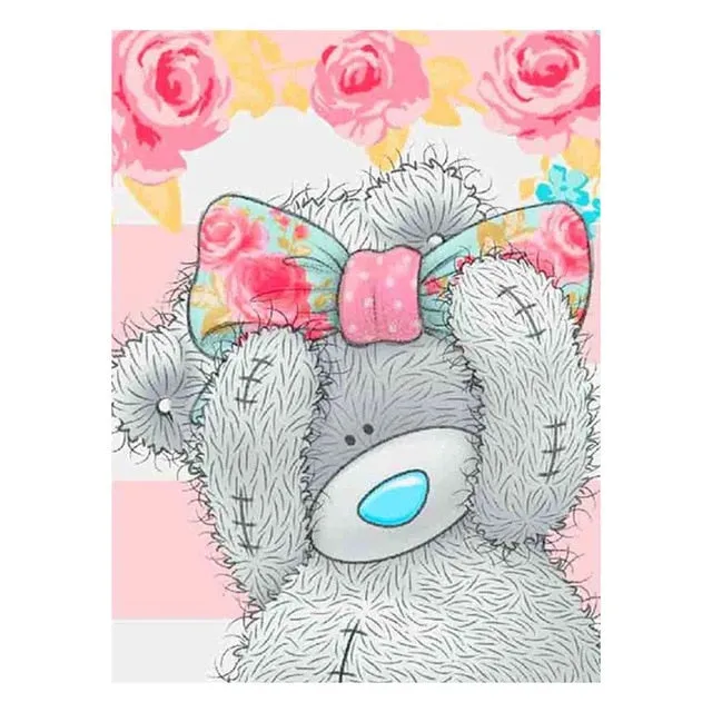 5D Diamond Painting | Teddy Bear Rhinestone Painting | Nursery Diamond Painting Kit | Stuffed Animals