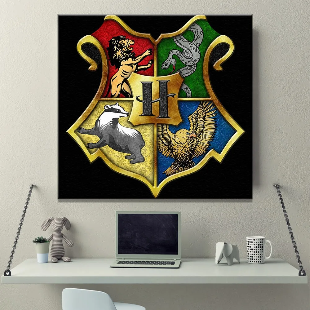 5D Diamond Paintings, Hogwarts House Crests - Potter DIY Diamond Painting Art