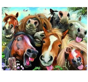 5D DIY Diamond Painting, Happy Horses | Full Square Drill, Mosaic Embroidery Diamond Art