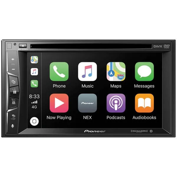 6.2" Double-DIN In-Dash NEX DVD Receiver with Bluetooth(R), Apple CarPlay & SiriusXM(R) Ready
