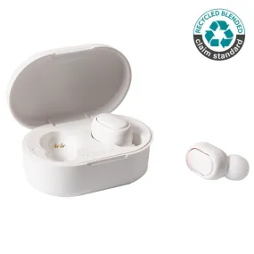 ALAVUS  سماعات أذن لاسلكية TWS من البلاستيك المعاد تدويره RCS  بيضاء