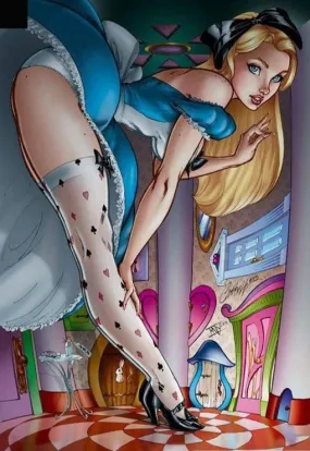 Alice Cartoon Diamond Painting | Full Square/Round Drill 5D Diamonds | DIY Diamond Kit | Abstract Mosaic Concept