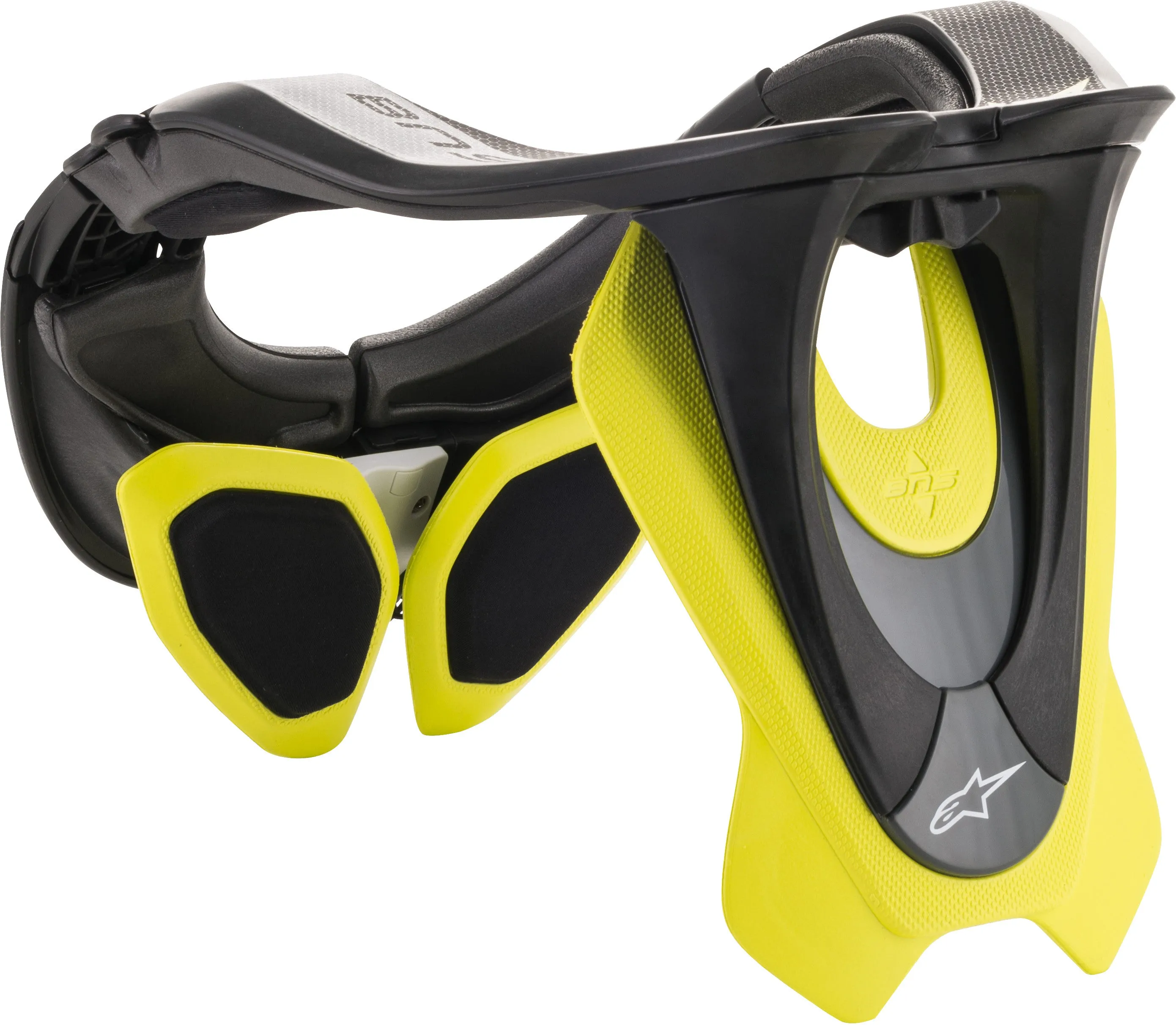 ALPINESTARS BNS TECH-2 NECK SUPPORT BLACK/YELLOW LG-XL 6500019-155-LG/XL
