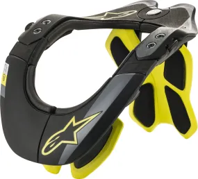 ALPINESTARS BNS TECH-2 NECK SUPPORT BLACK/YELLOW LG-XL 6500019-155-LG/XL