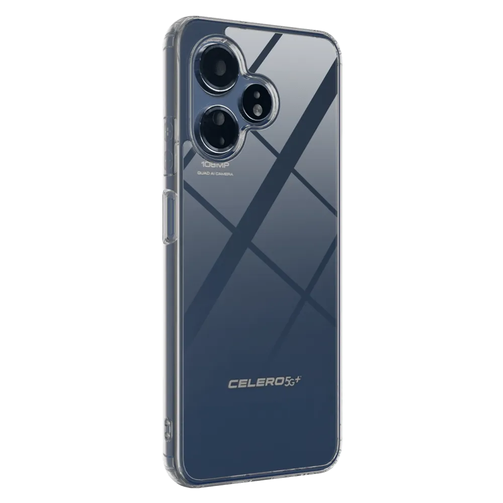AMPD TPU / Acrylic Crystal Clear Case with Black Bumper for Celero 5G Plus (Gen 3) by AMPD