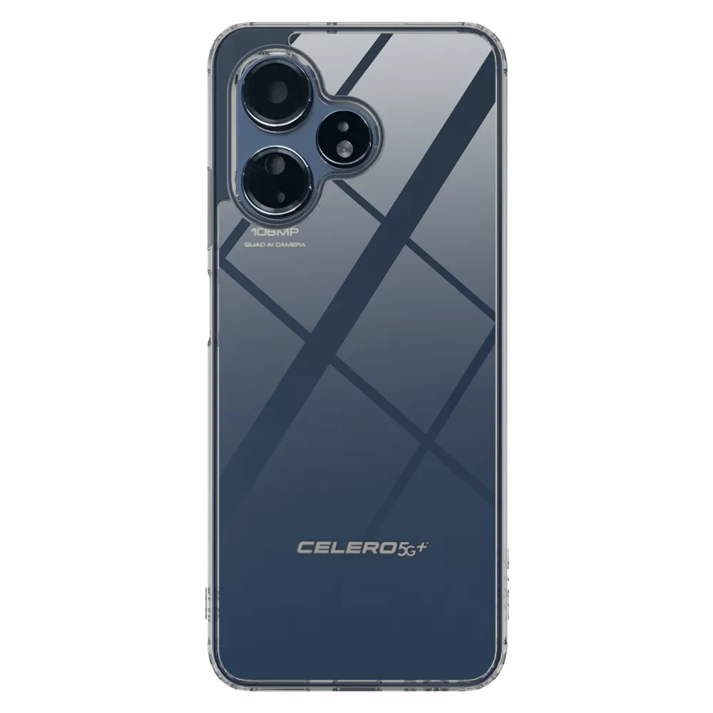AMPD TPU / Acrylic Crystal Clear Case with Black Bumper for Celero 5G Plus (Gen 3) by AMPD