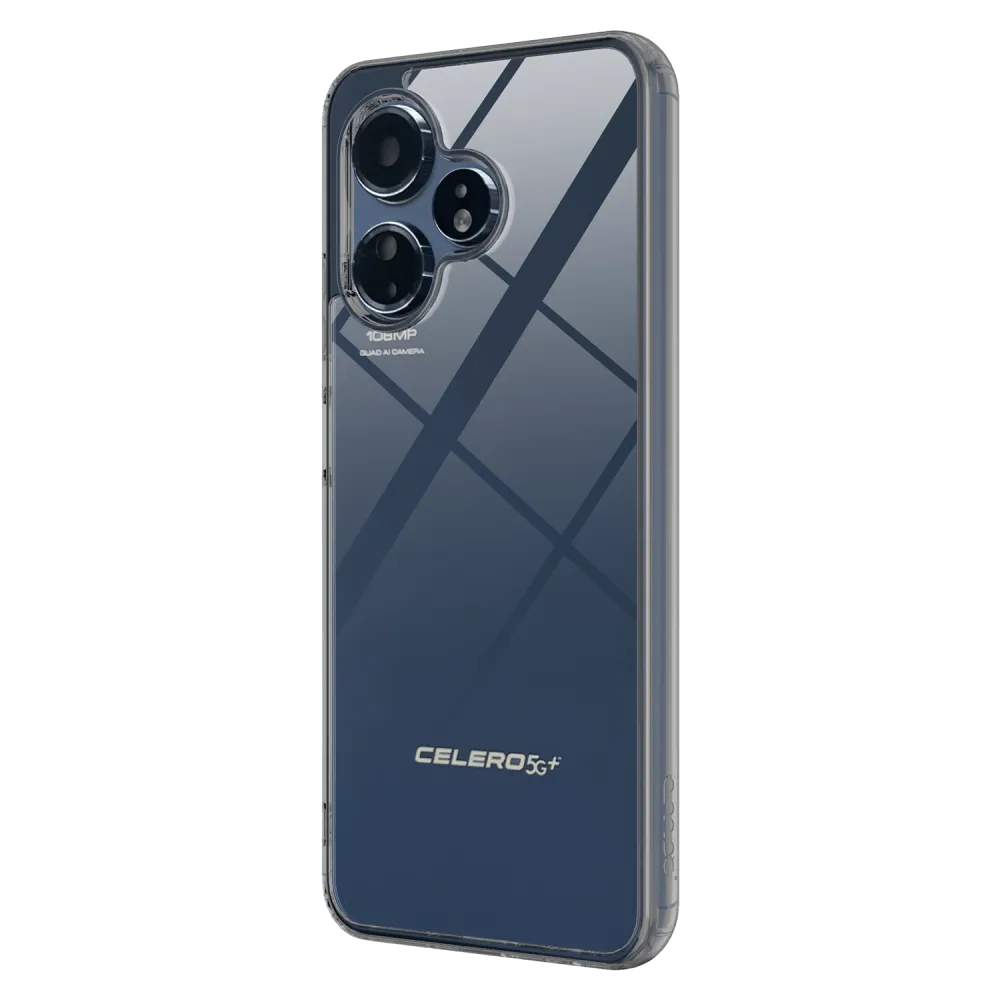 AMPD TPU / Acrylic Crystal Clear Case with Black Bumper for Celero 5G Plus (Gen 3) by AMPD