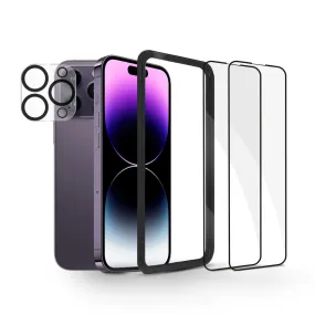 Apple iPhone 14 Pro Max 6.7" Lens Protector |Tempered Glass  |4 Pack  | Black