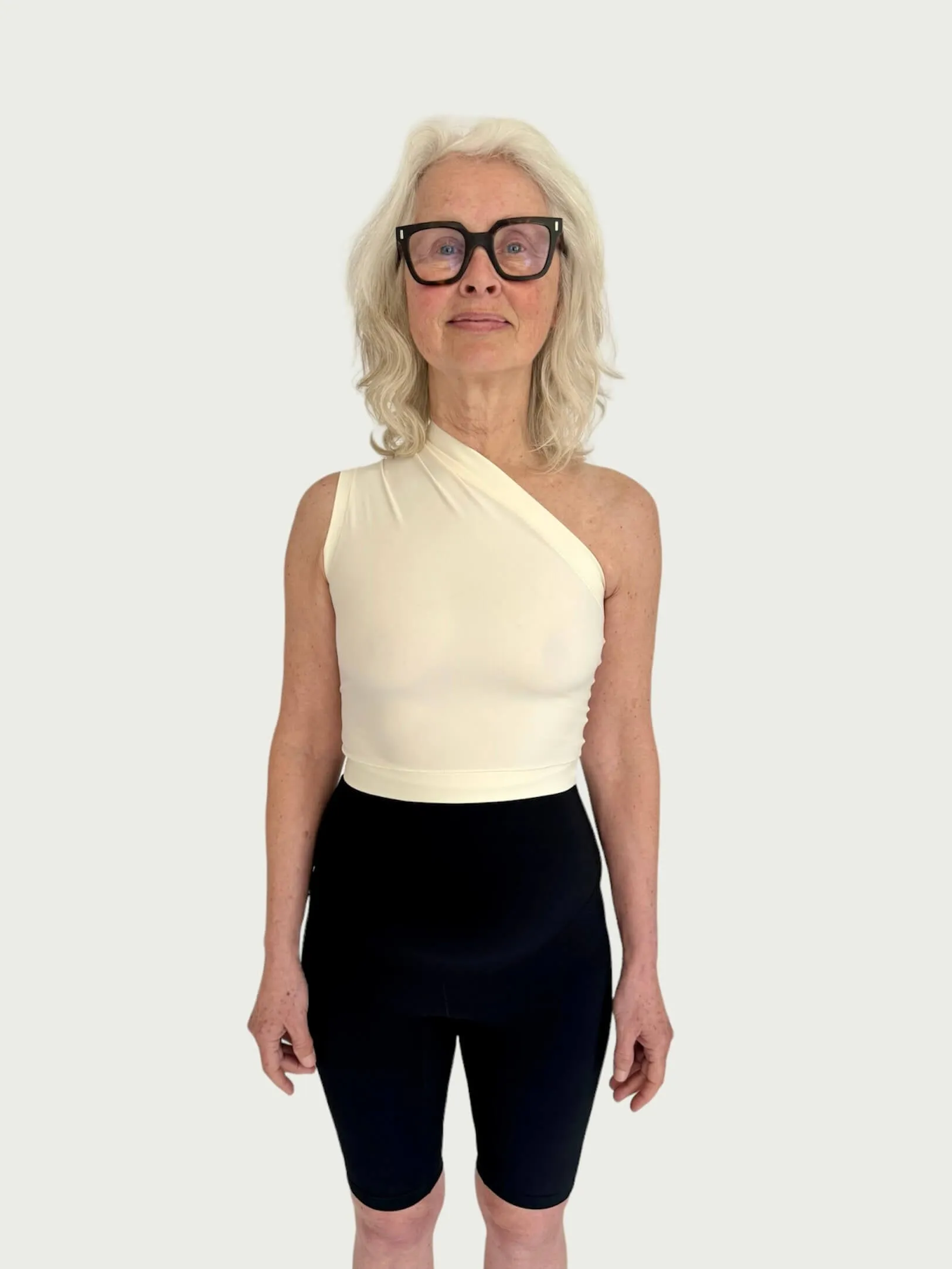 Asymmetrical Tank Top in Creamy