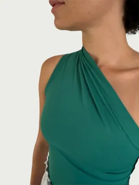 Asymmetrical Tank Top in Tennis Court Green