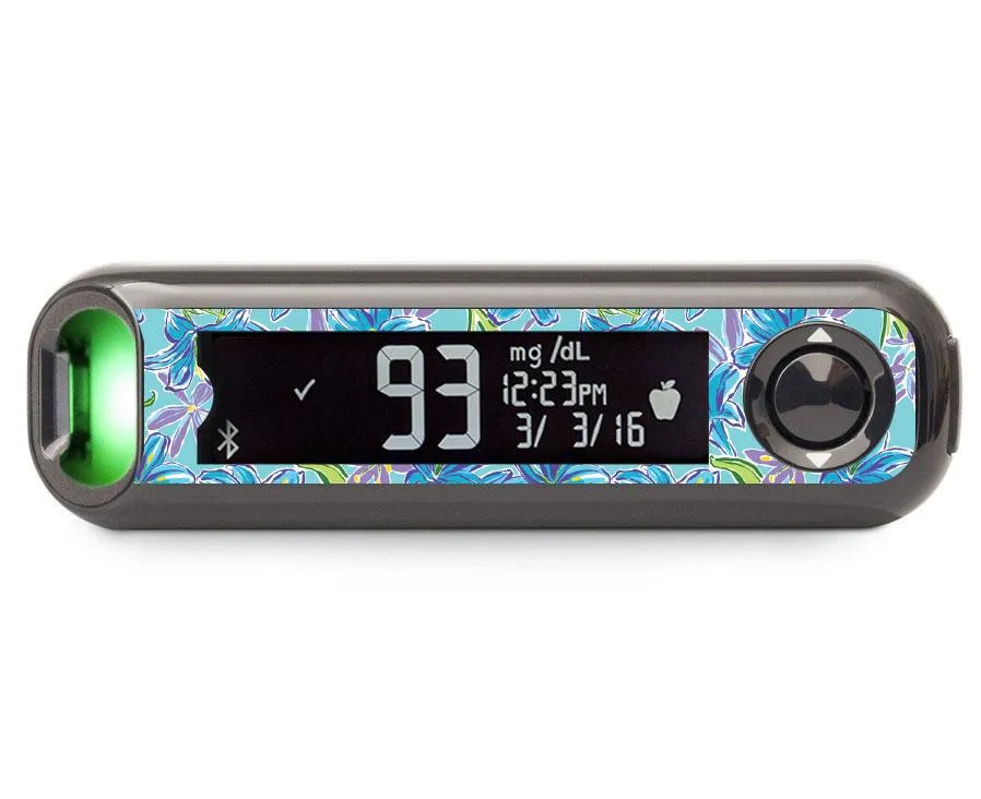 Azul Flowers for Bayer Contour© Next One Glucometer