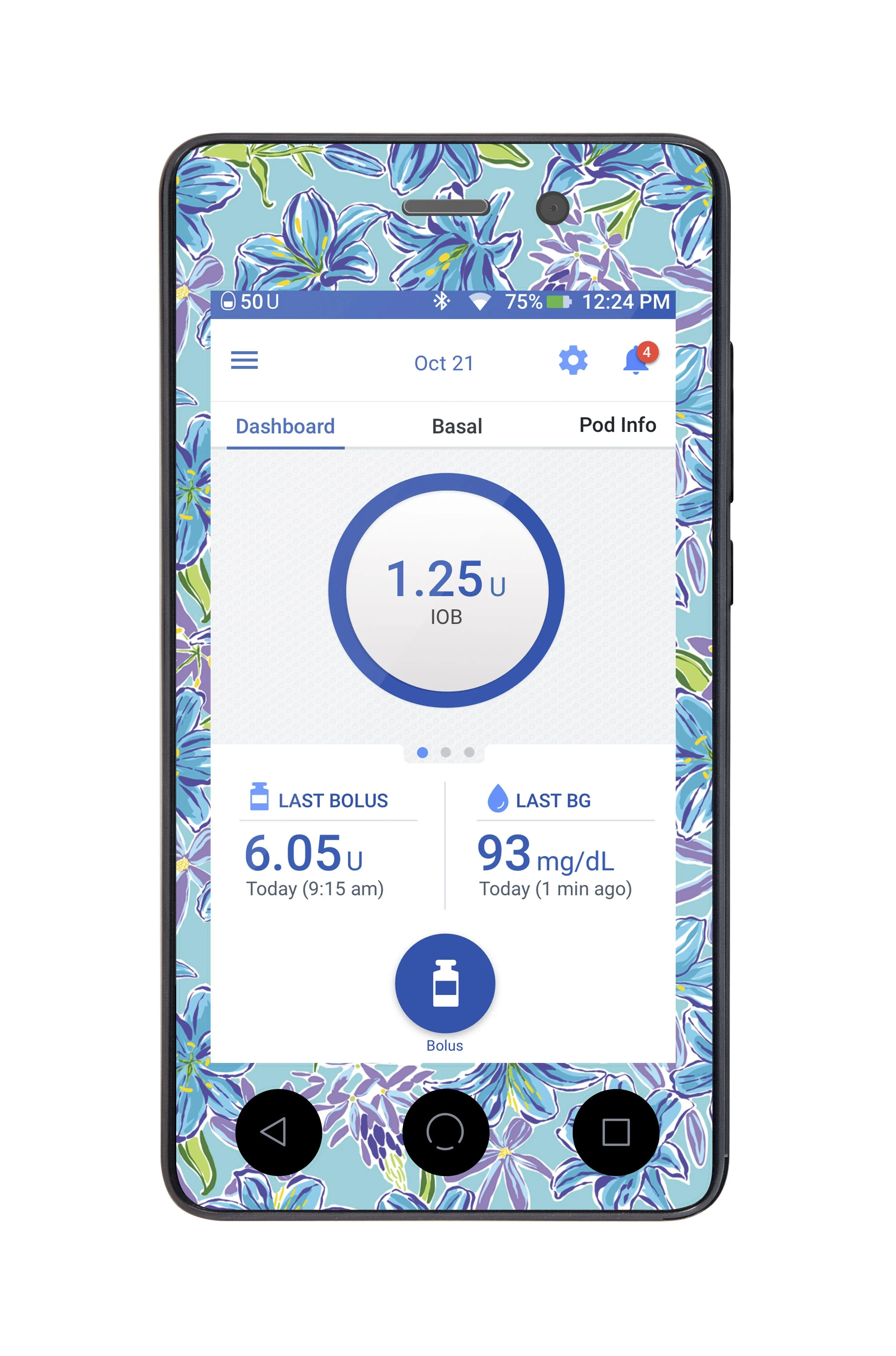 Azul Flowers Omnipod DASH™