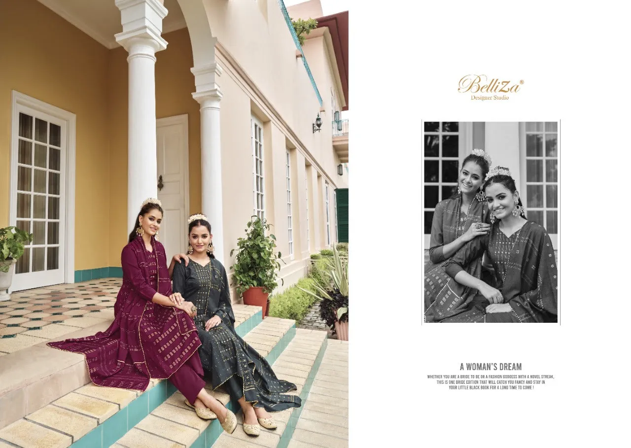 BELLIZA NIMRAT PURE SILK SALWAR SUITS