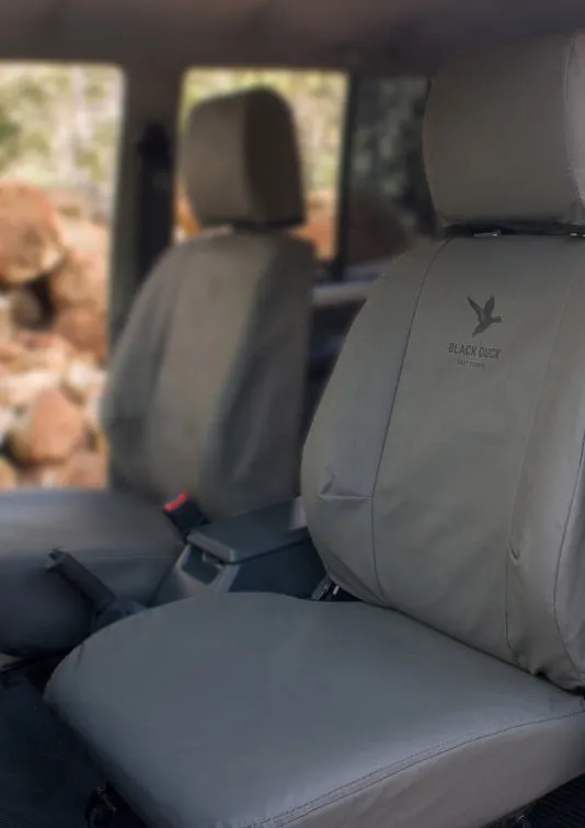 Black Duck Canvas Seat Covers Suits Holden Commodore VR/VS Ute 8/1993-12/1999 Grey