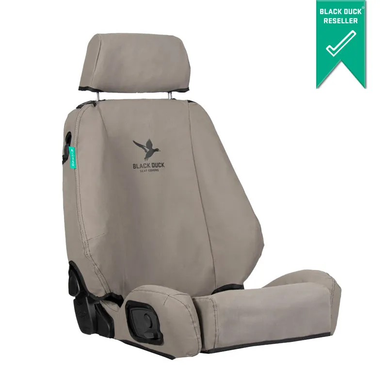 Black Duck Canvas Seat Covers Suits Holden Commodore VR/VS Ute 8/1993-12/1999 Grey