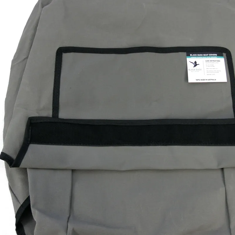 Black Duck Canvas Seat Covers Suits Holden Commodore VR/VS Ute 8/1993-12/1999 Grey