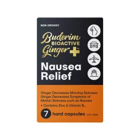 BUDERIM GINGER Bioactive   Nausea Relief Capsules 7 Caps