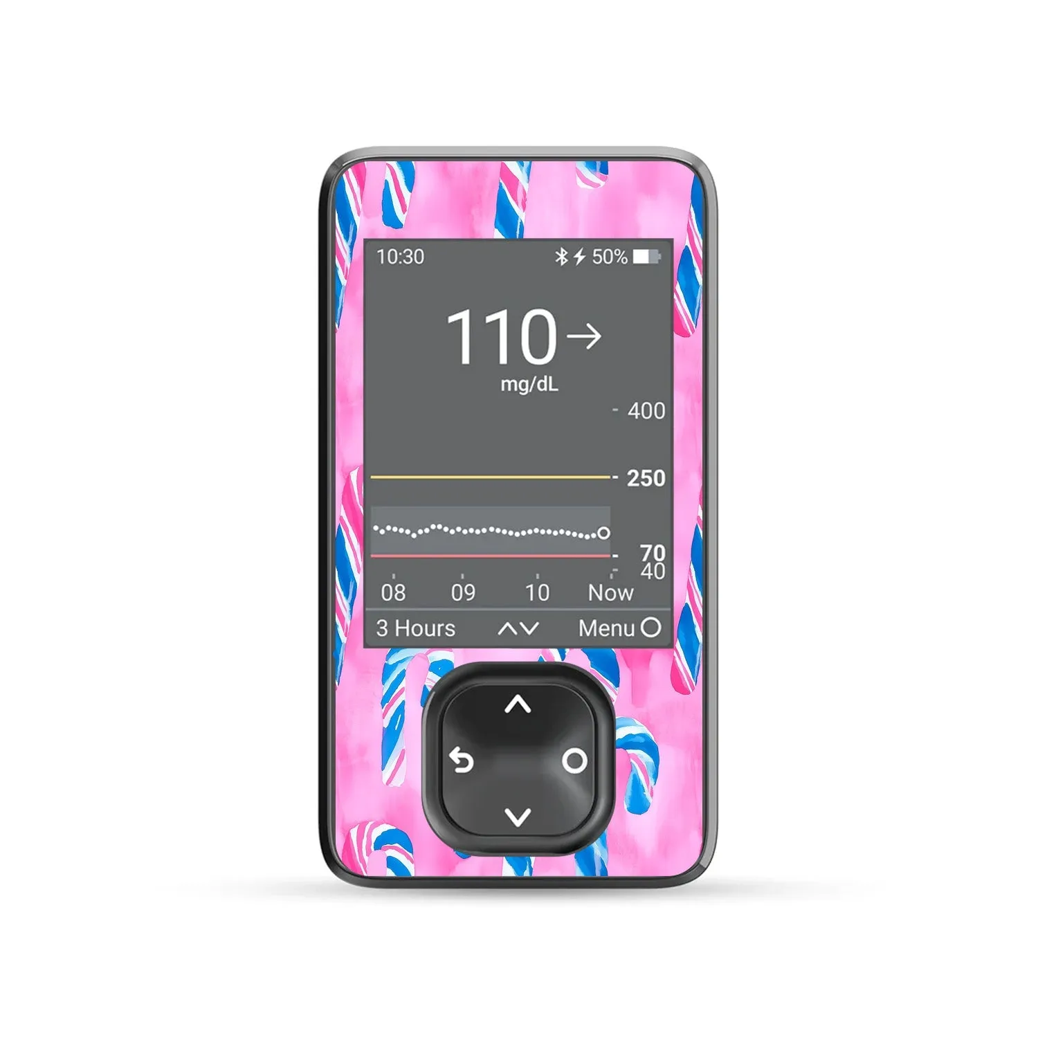 Candy Canes Sticker for DEXCOM G7 and G6 Touchscreen Receiver