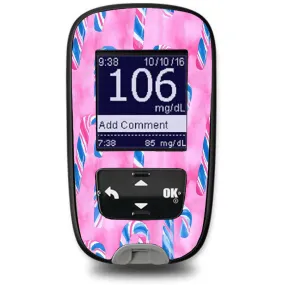 Candy Canes Sticker for the Accu-Chek Guide Glucometer