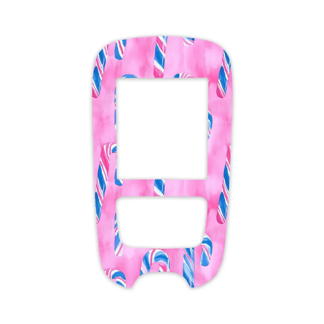 Candy Canes Sticker for the Accu-Chek Guide Glucometer
