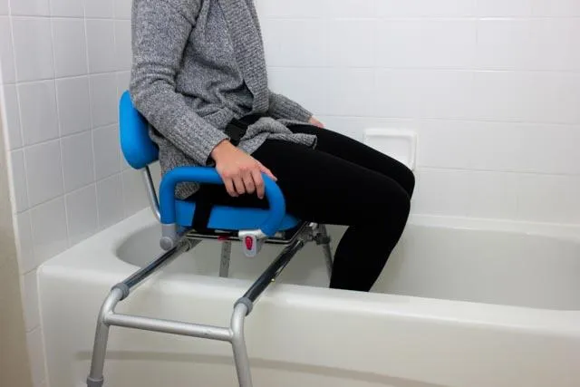 Carousel Sliding Transfer Bench with Swivel Seat. ***FREE ONLINE BONUS OFFER***