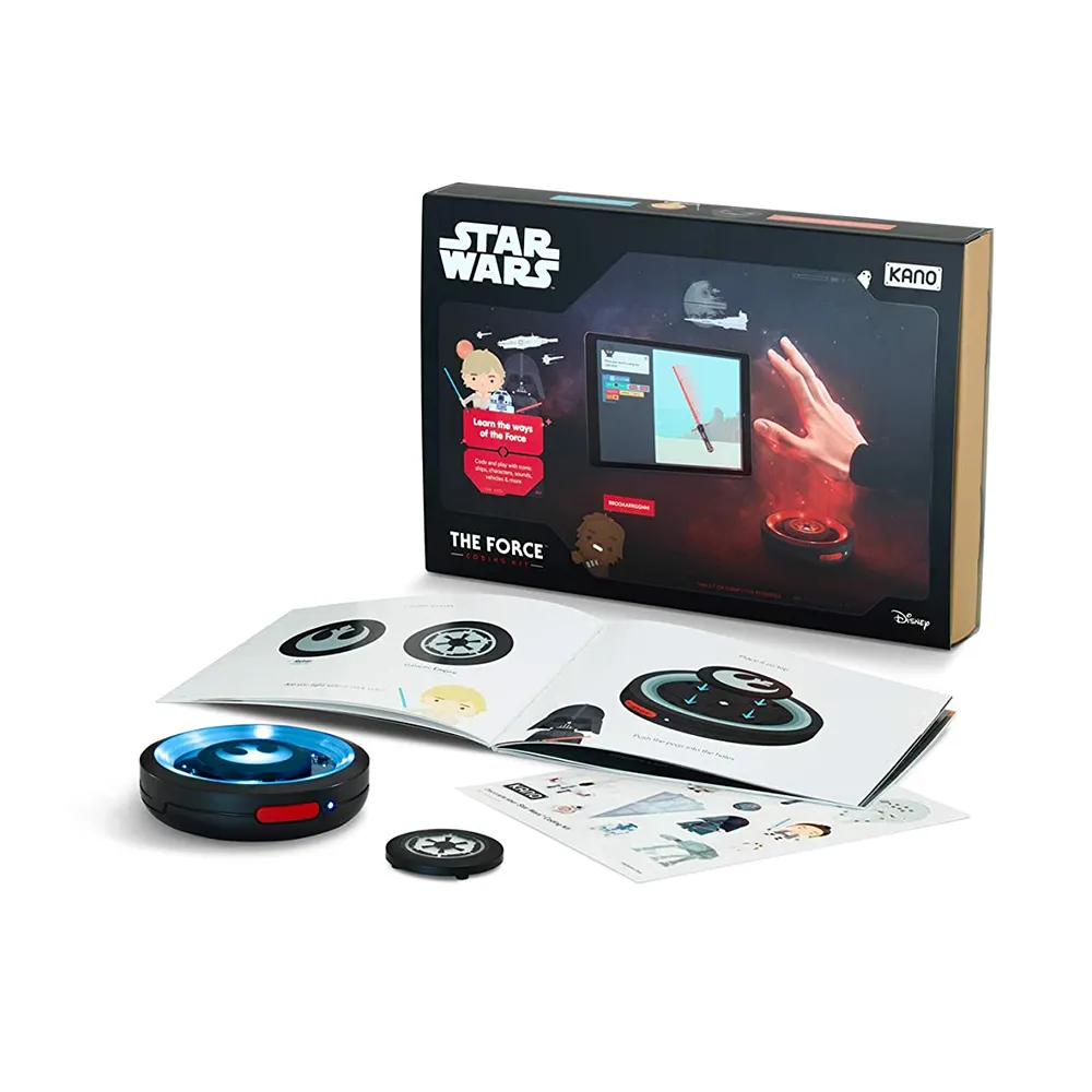 [CLEARANCE] KANO Star Wars: The Force Motion Control Coding Kit with Active Motion Sensors, Easy Step-by-Step Handbook, LED Light Effects, Built-in Speaker, Mobile App Support, Wireless and Bluetooth Connectivity
