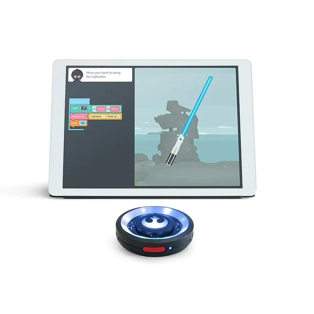 [CLEARANCE] KANO Star Wars: The Force Motion Control Coding Kit with Active Motion Sensors, Easy Step-by-Step Handbook, LED Light Effects, Built-in Speaker, Mobile App Support, Wireless and Bluetooth Connectivity