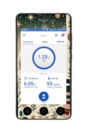 Cottagecore Christmas Sticker for Omnipod DASH™