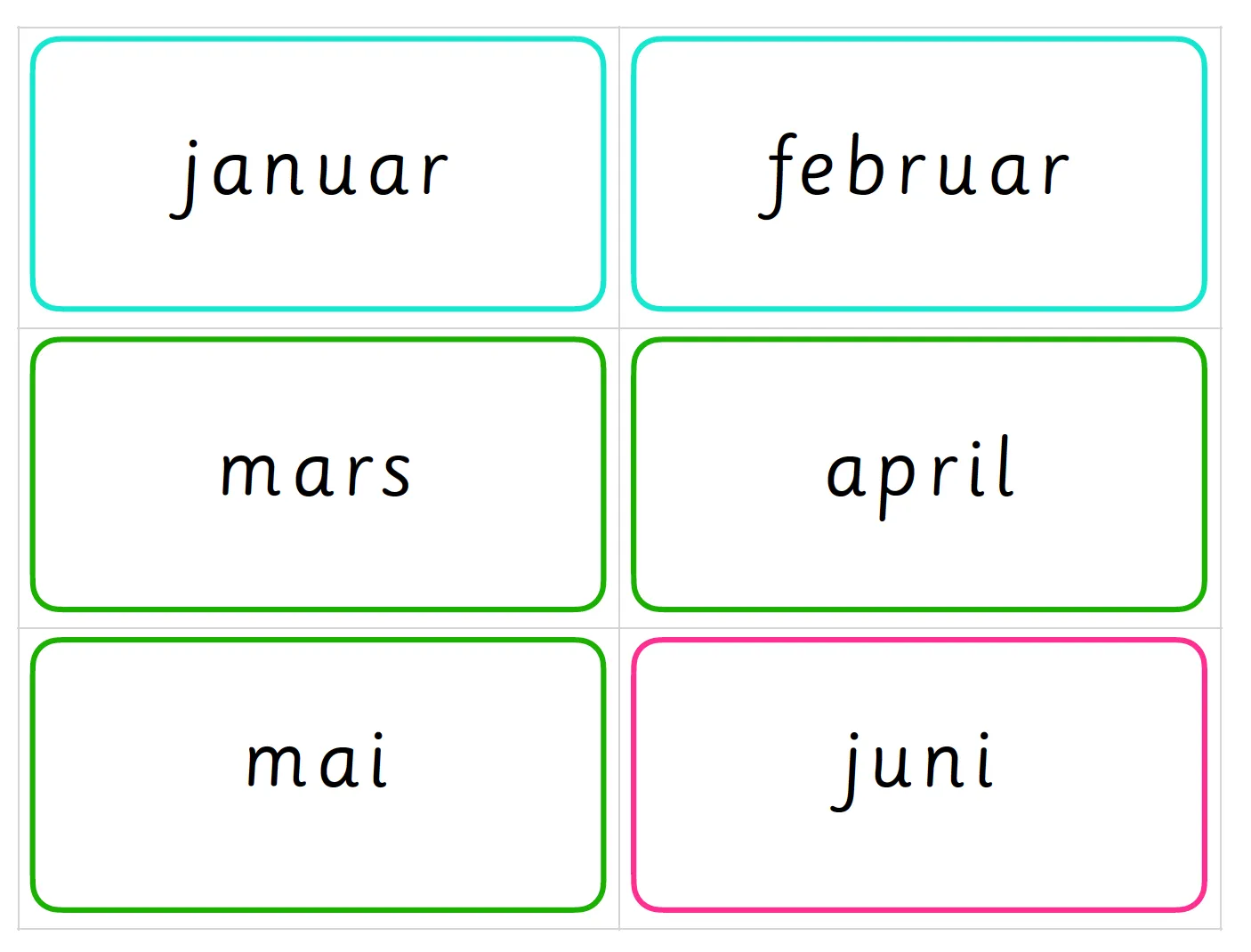 Dagstavle - kalender med klær - vær - dag -dato og år - bildekort