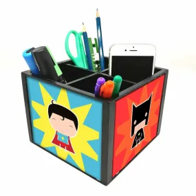 Desk Organizer For Stationery - Cute Superboy