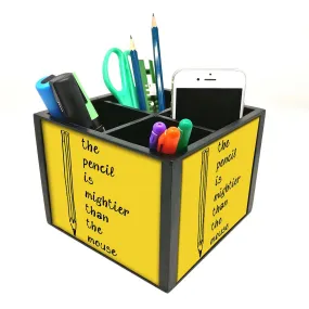 Desk Organizer For Stationery -  Pencil Yellow