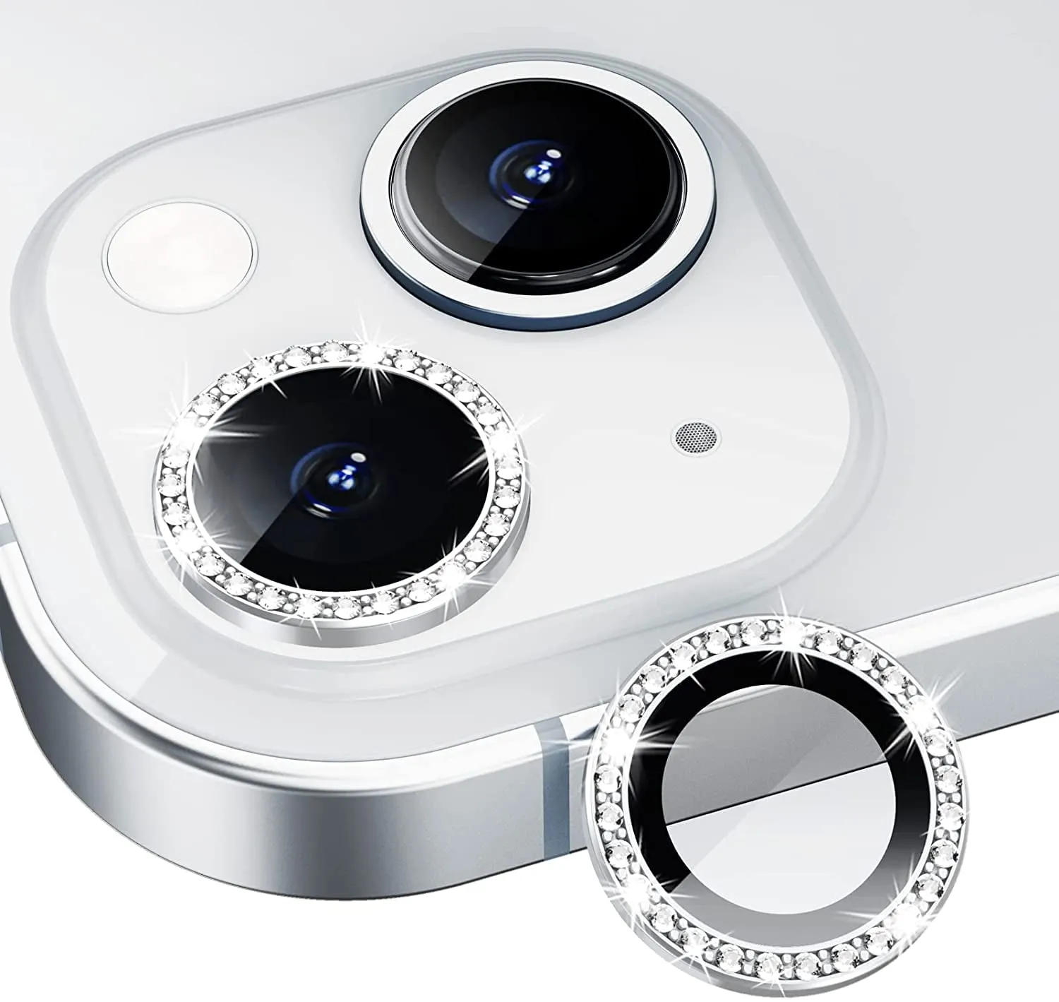 DIAMOND STONE CAMERA LENS PROTECTING RINGS