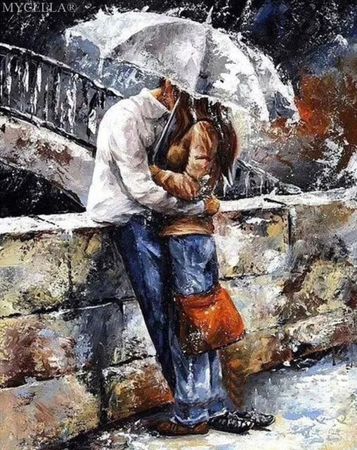 DIY Diamond Painting, Umbrella Lovers,  Full Diamond Mosaic 25 Designs - Collect Them all - On Sale