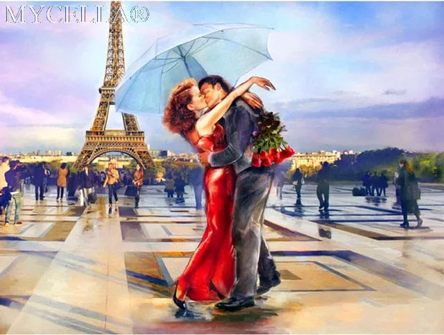 DIY Diamond Painting, Umbrella Lovers,  Full Diamond Mosaic 25 Designs - Collect Them all - On Sale