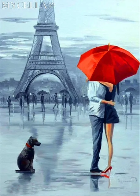 DIY Diamond Painting, Umbrella Lovers,  Full Diamond Mosaic 25 Designs - Collect Them all - On Sale