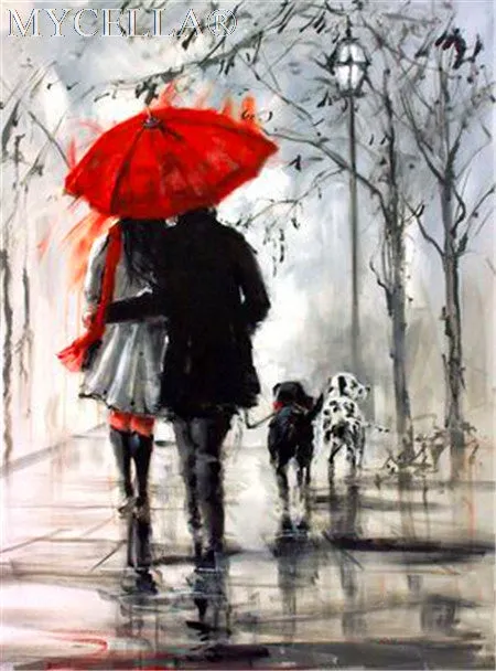 DIY Diamond Painting, Umbrella Lovers,  Full Diamond Mosaic 25 Designs - Collect Them all - On Sale